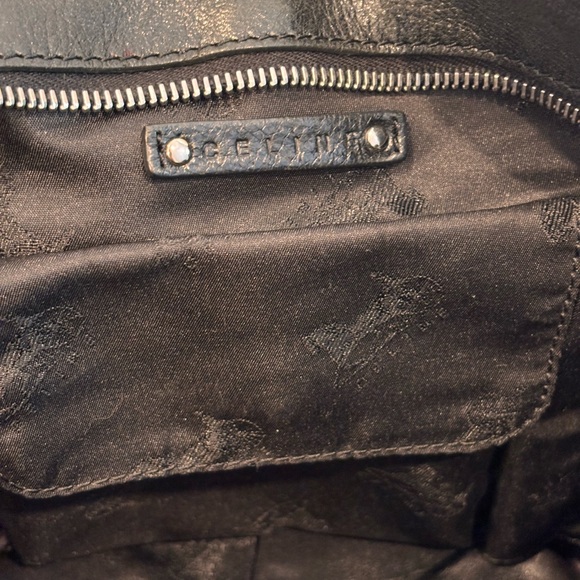 CELINE Vintage ‘Bittersweet’ Gunmetal Black Lambskin Leather Hobo Bag - Picture 14 of 16